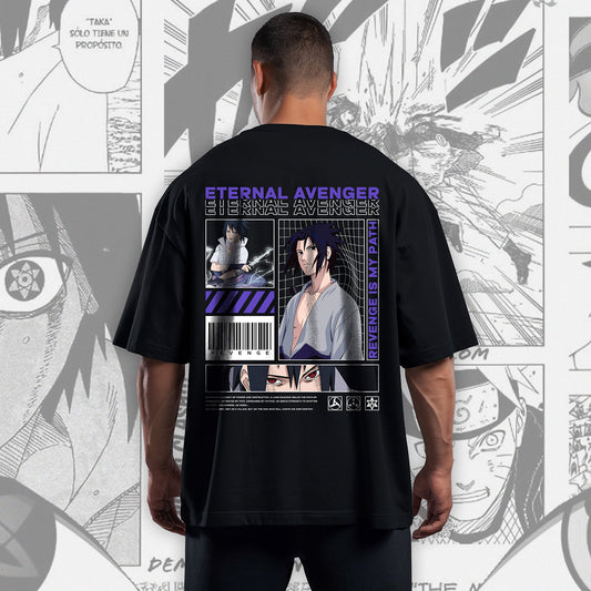 Eternal Revenge Anime - Black Oversized T-Shirt